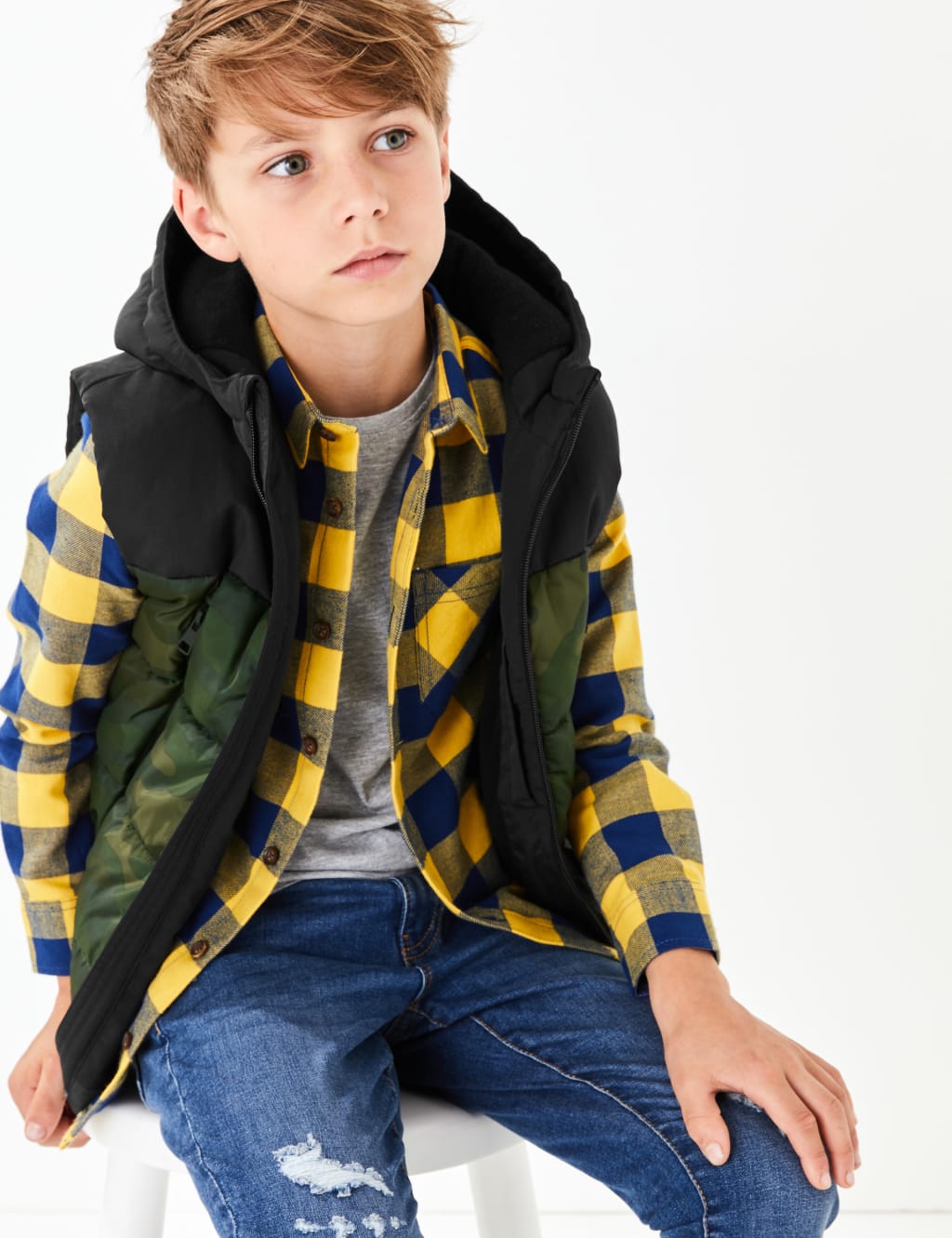 Marks and spencer boys gilet discount