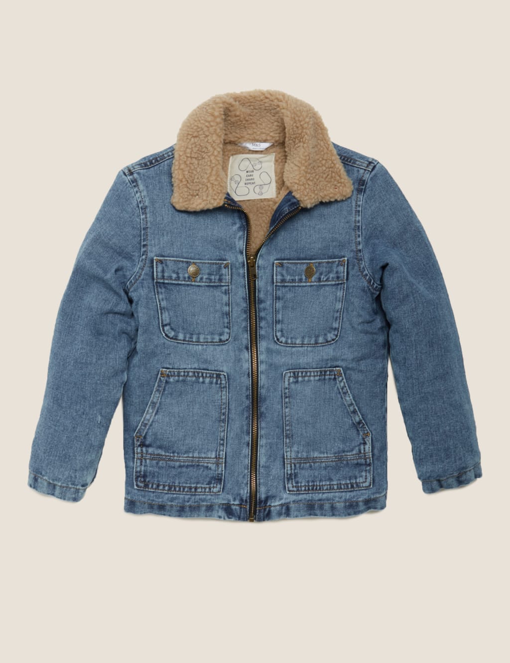 Denim Borg Lined Jacket (6-16 Yrs) 2 of 5