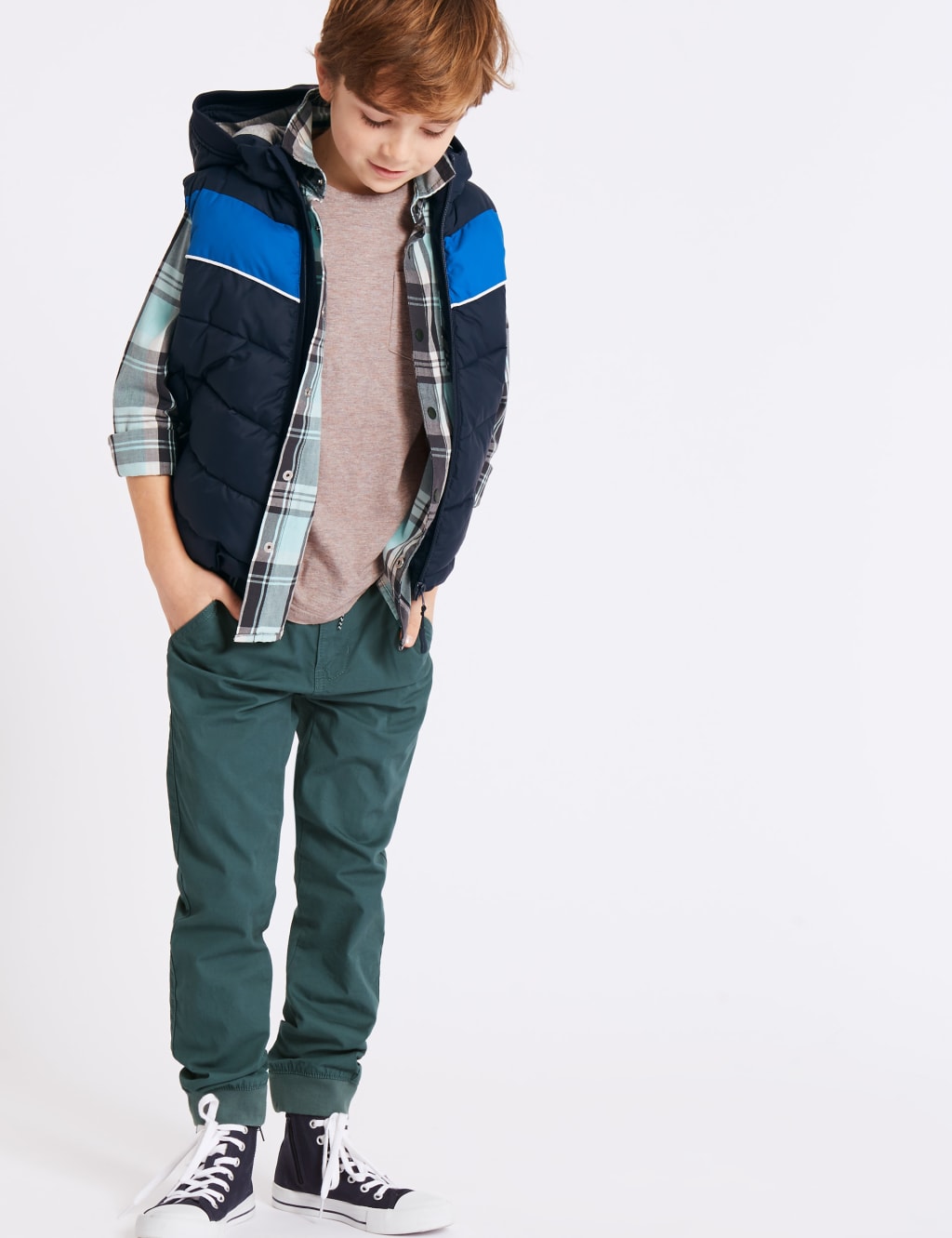 Colour Block Hooded Gilet (3-16 Years) 5 of 7