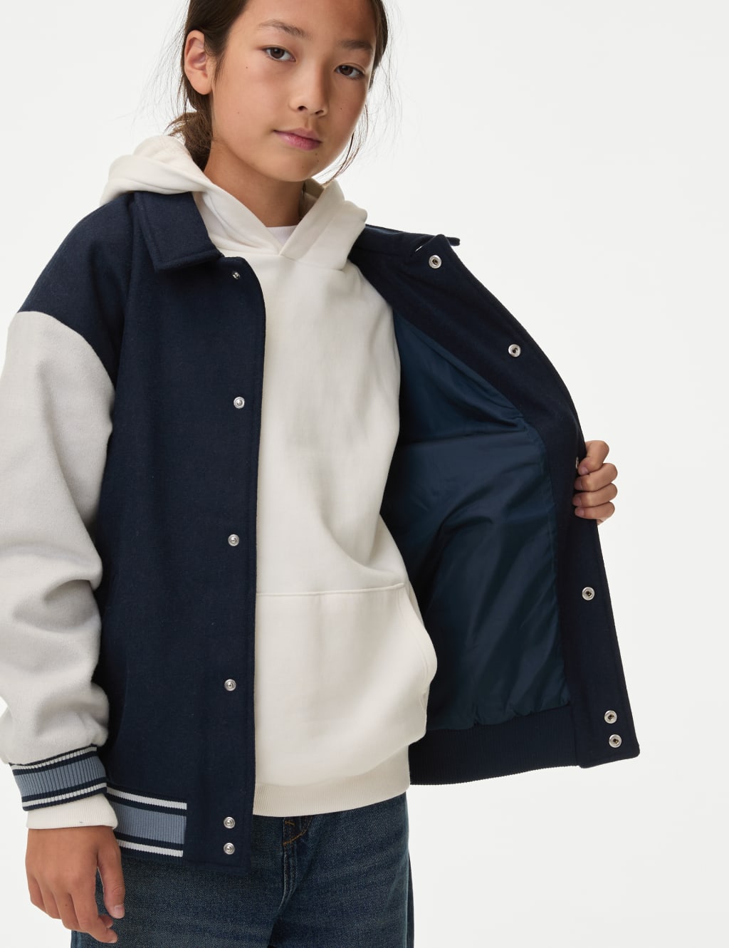Varsity style bomber jacket 2025