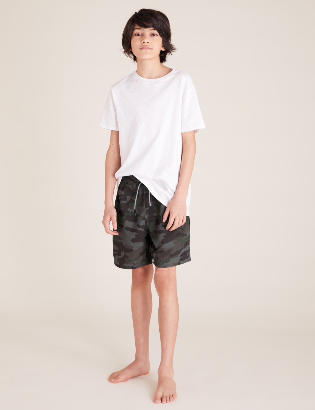 Camouflage Print Swim Shorts (6-14 Yrs) 1 of 4