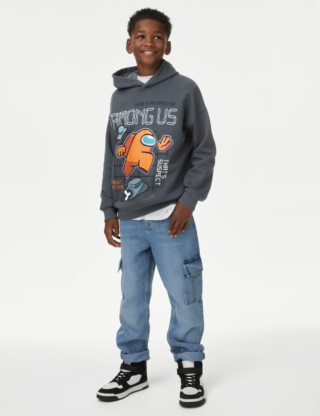 Among Us Cotton Rich Hoodie 6 16 Yrs M S Collection M S