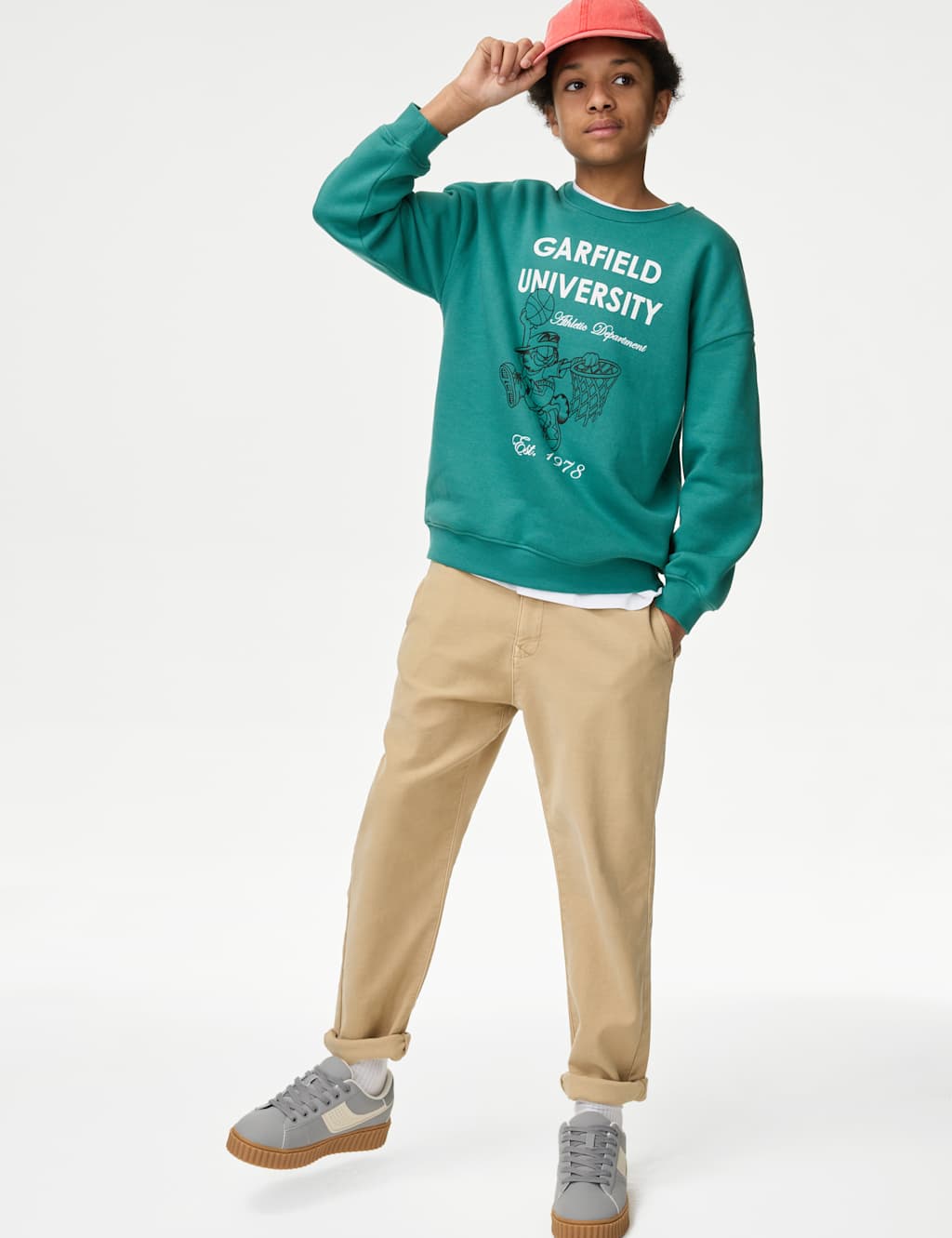 Cotton Rich Garfield Graphic Sweatshirt (6-16 Yrs) 3 of 6