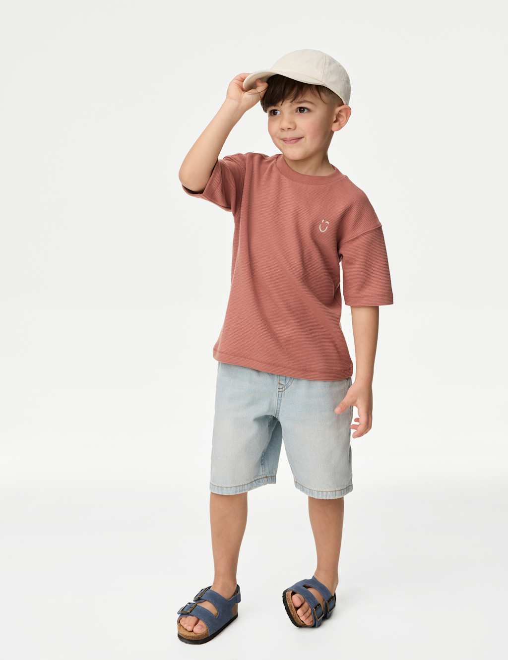 Pure Cotton Textured T-Shirt (1-7 Yrs) 3 of 5