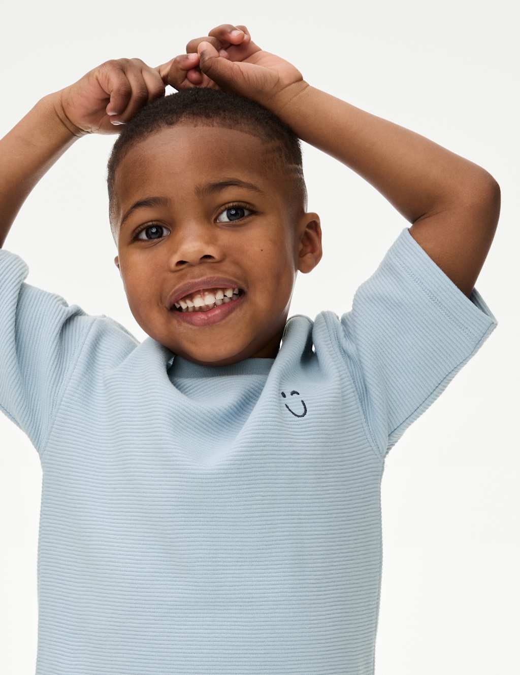 Pure Cotton Textured T-Shirt (1-7 Yrs) 3 of 5