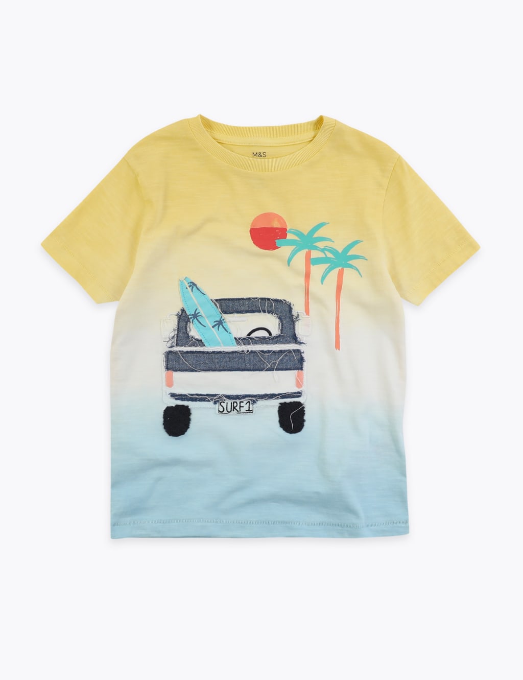 Cotton Truck Applique T-Shirt (2-7 Yrs) 1 of 2