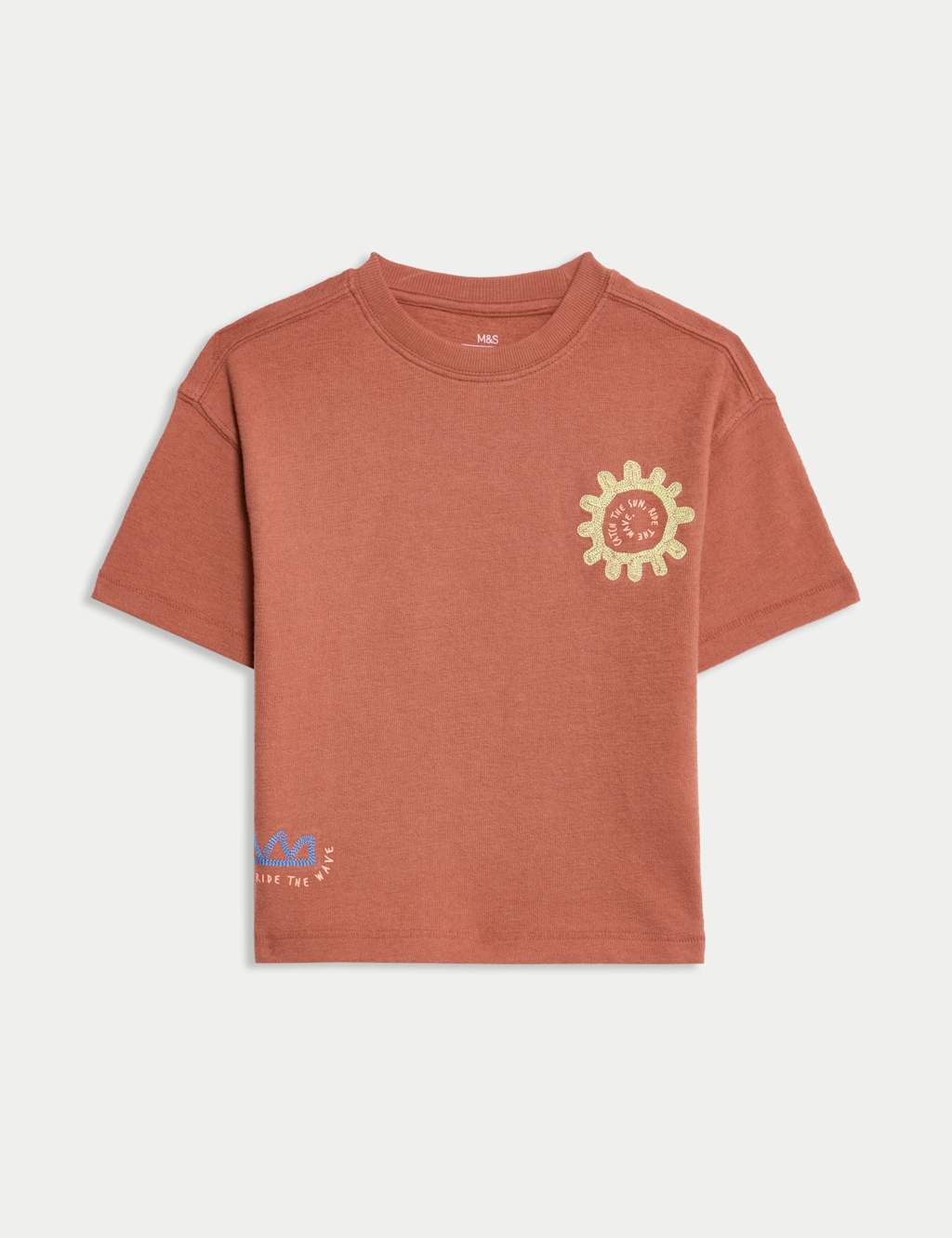 Pure Cotton Embroidered T-Shirt (2-8 Yrs) 2 of 7