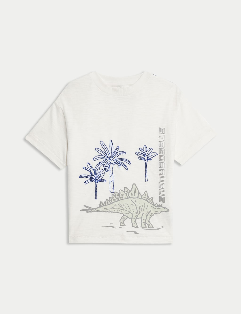 Pure Cotton Dinosaur Scene T-Shirt (2-8 Yrs) 2 of 5