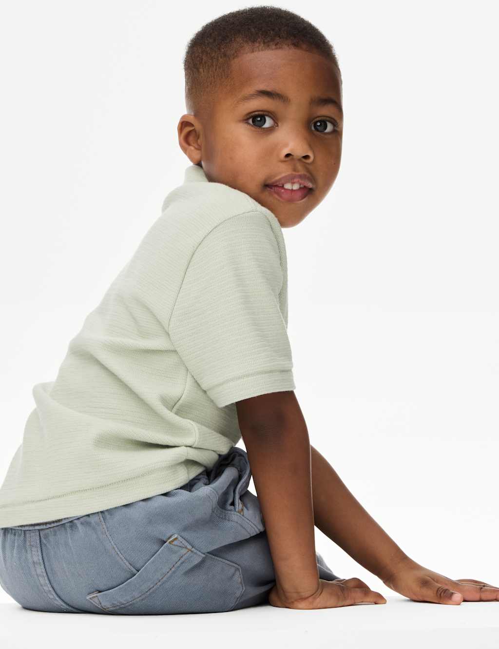 Cotton Rich Knitted Polo Shirt (2-8 Yrs) 4 of 5