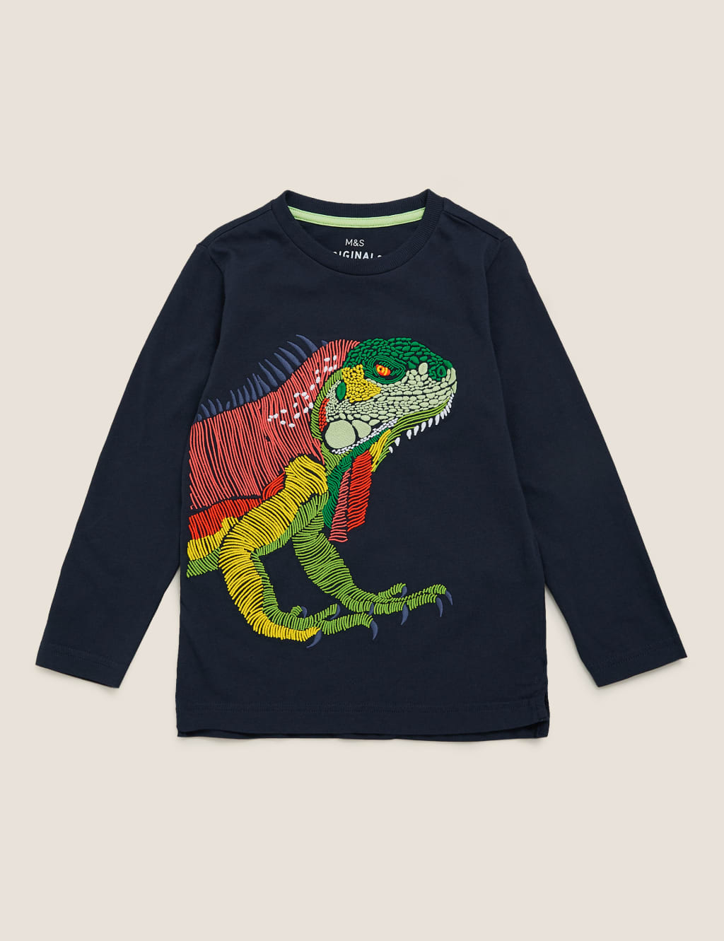 Pure Cotton Embroidered Iguana Top (2-7 Yrs) 2 of 4