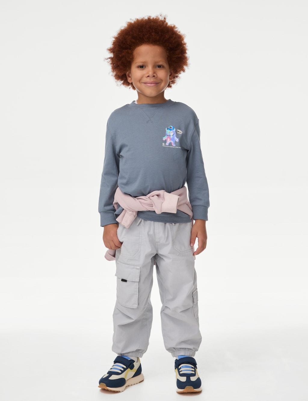 Pure Cotton Monster Print Top (2-8 Yrs) 3 of 5