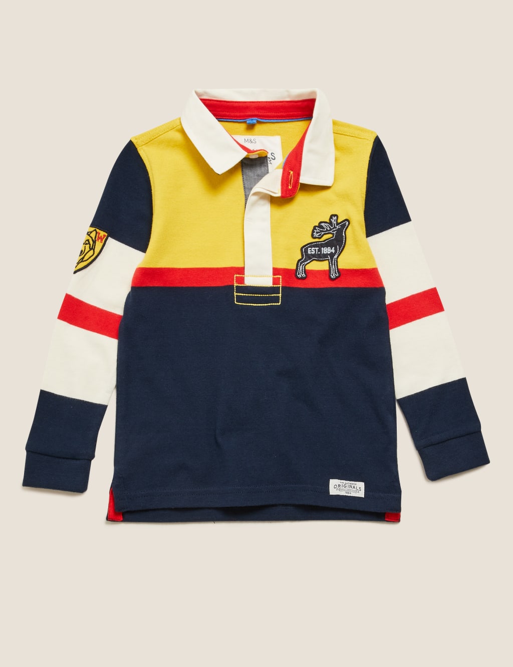 Pure Cotton Stag Rugby Top (2-7 Yrs) 2 of 4