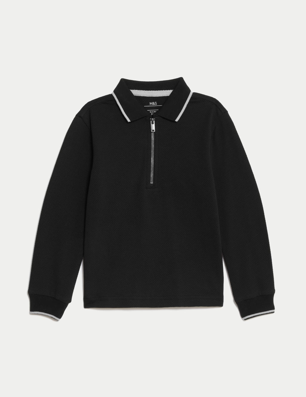 Cotton Rich Tipped Polo Shirt 1 8 Yrs M S Collection M S