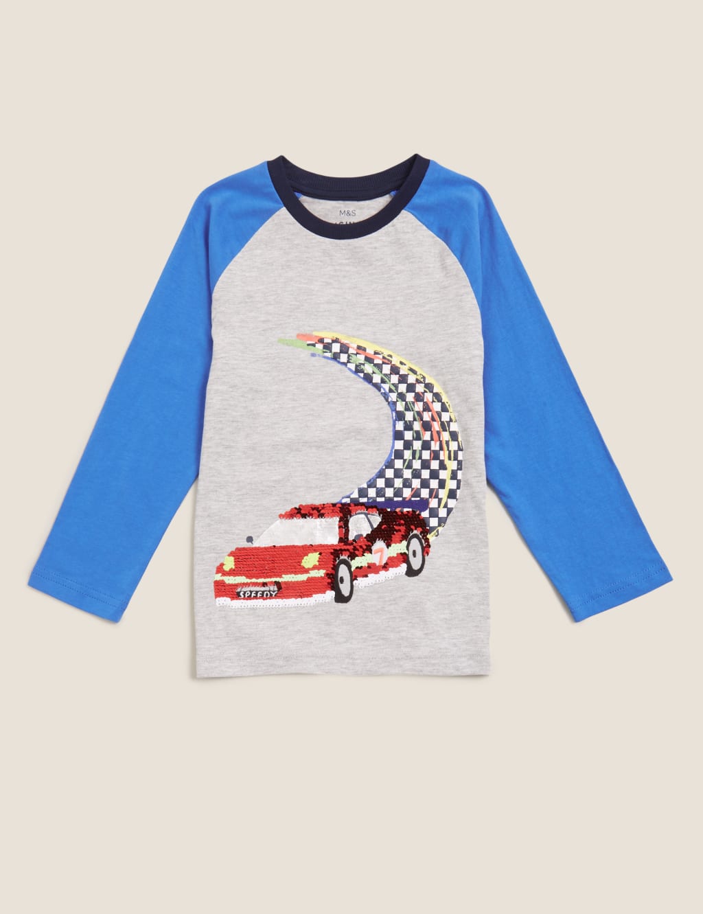 Cotton Reversible Sequin Racing Car Top (2-7 Yrs) 5 of 6