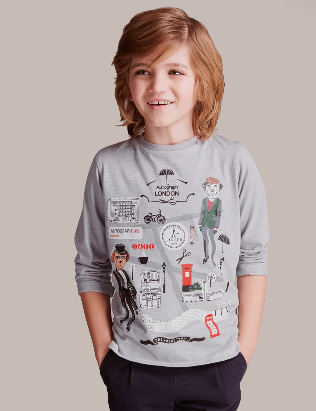 Pure Cotton Appliqué Road Map Top (1-7 Years) 1 of 3