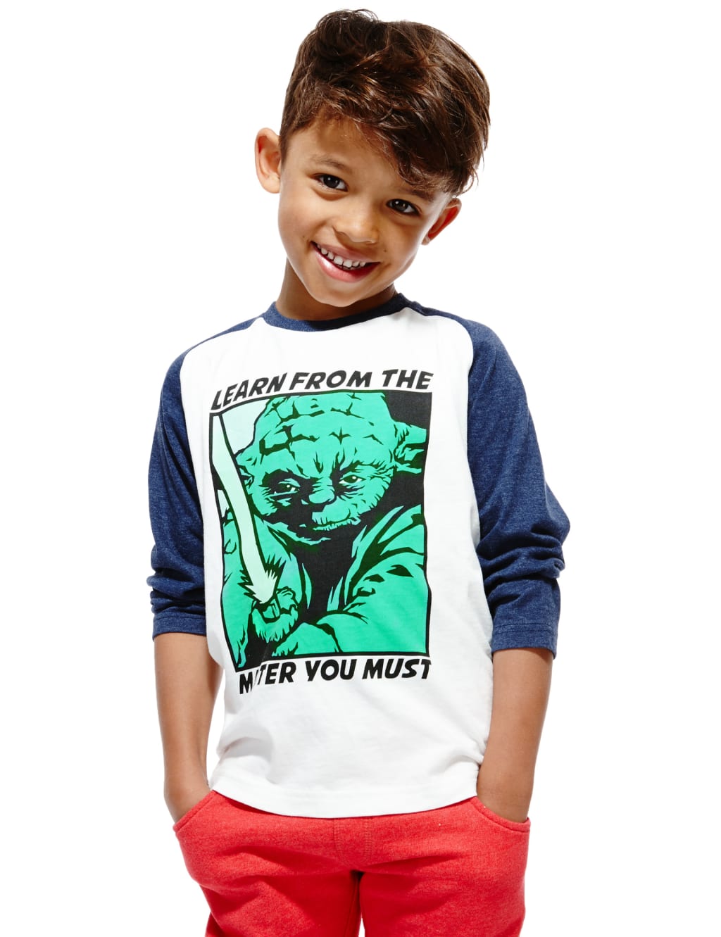 Star Wars™ Yoda Glow In The Dark Long Sleeve T-Shirt (2-8 Years) 1 of 3