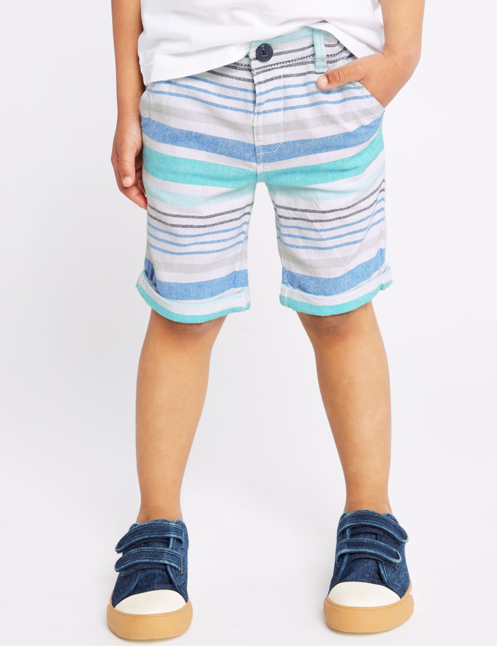 Pure Cotton Striped Shorts (3 Months - 7 Years) 3 of 4