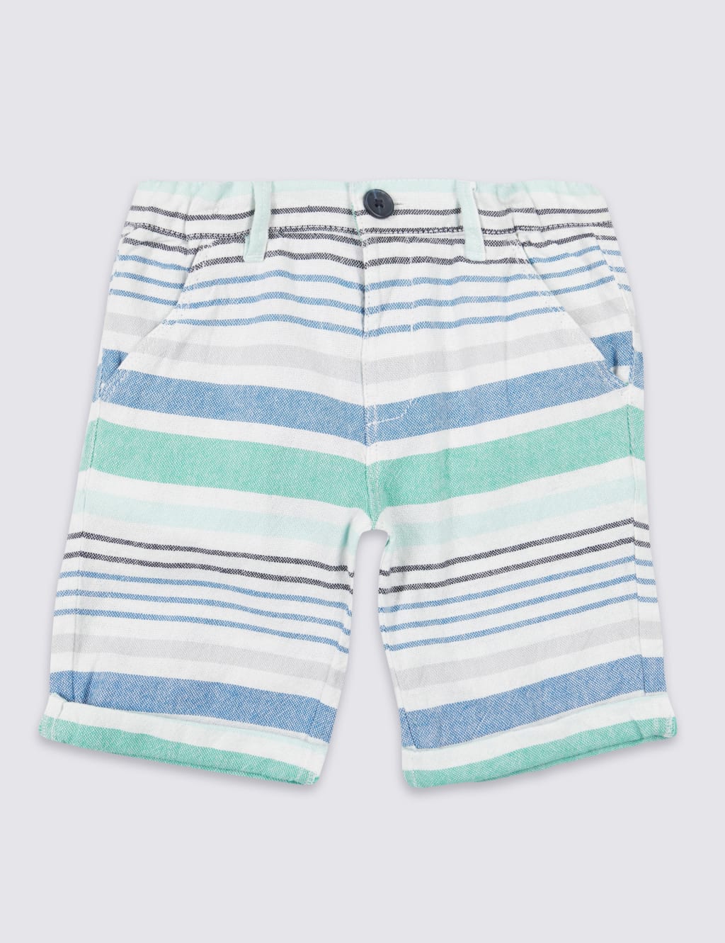 Pure Cotton Striped Shorts (3 Months - 7 Years) 2 of 4
