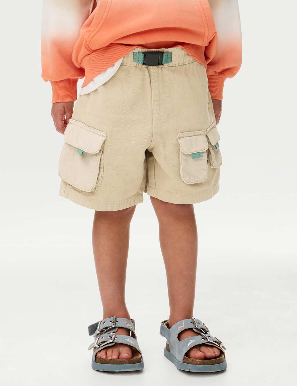 Pure Cotton Cargo Shorts (2-8 Yrs) 4 of 5