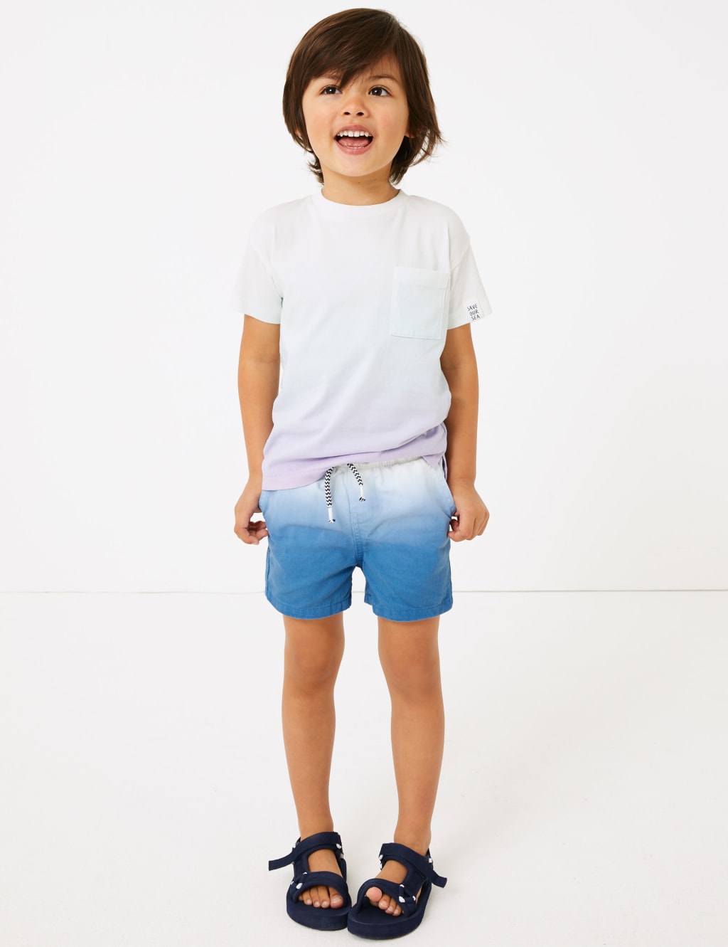 Pure Cotton Rugby Shorts (2-7 Yrs) 1 of 2