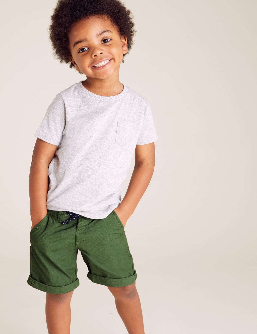 2pk Pure Cotton Ripstop Shorts (2-7 Yrs) 2 of 5
