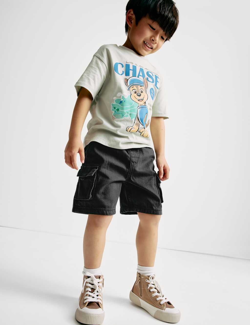Cotton Rich Washed Cargo Shorts (2-8 Yrs) 1 of 5