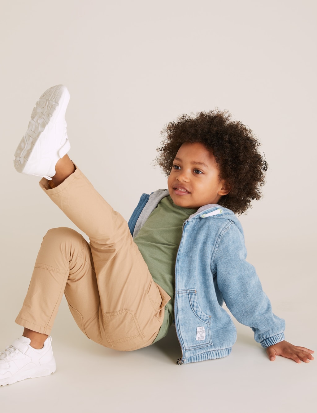 Denim Hooded Zip Through Jacket (2-7 Yrs) 1 of 5