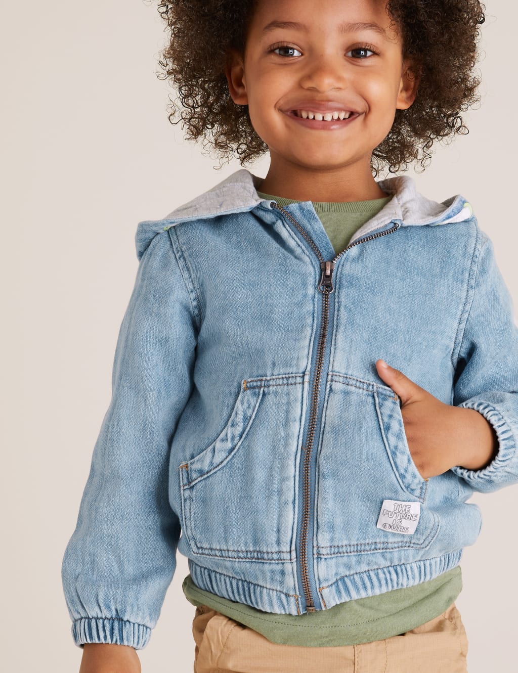 Denim Hooded Zip Through Jacket (2-7 Yrs) 3 of 5