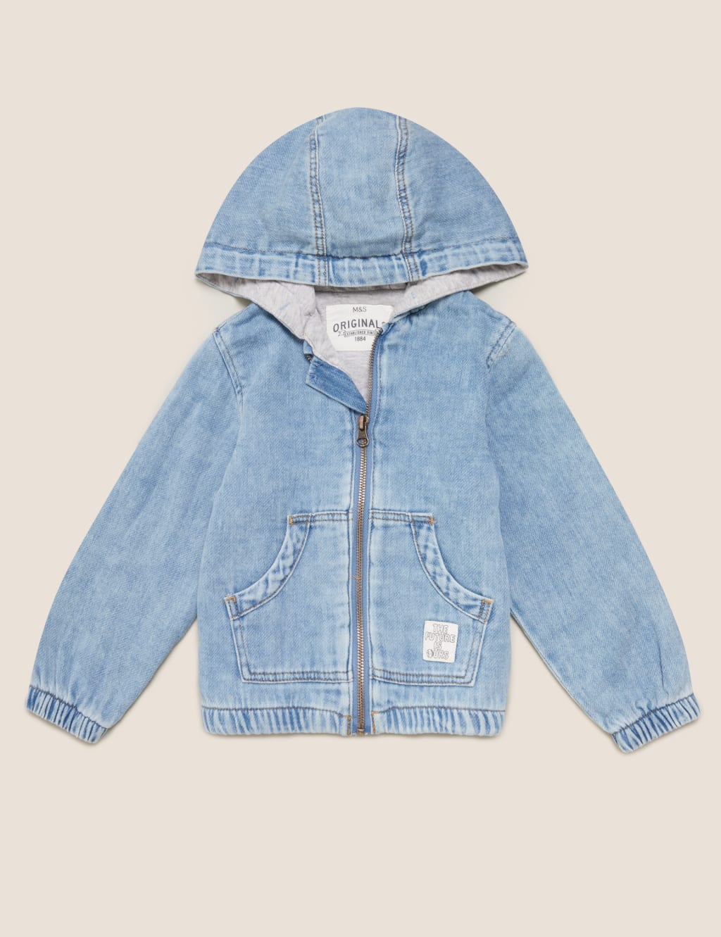 Denim Hooded Zip Through Jacket (2-7 Yrs) 2 of 5