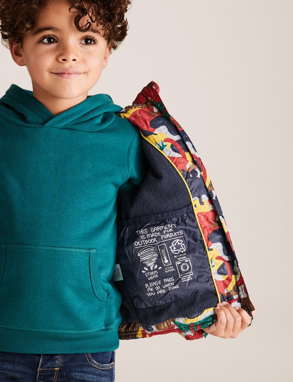 Stormwear™ Dinosaur Print Padded Jacket (2-7 Yrs) 5 of 5