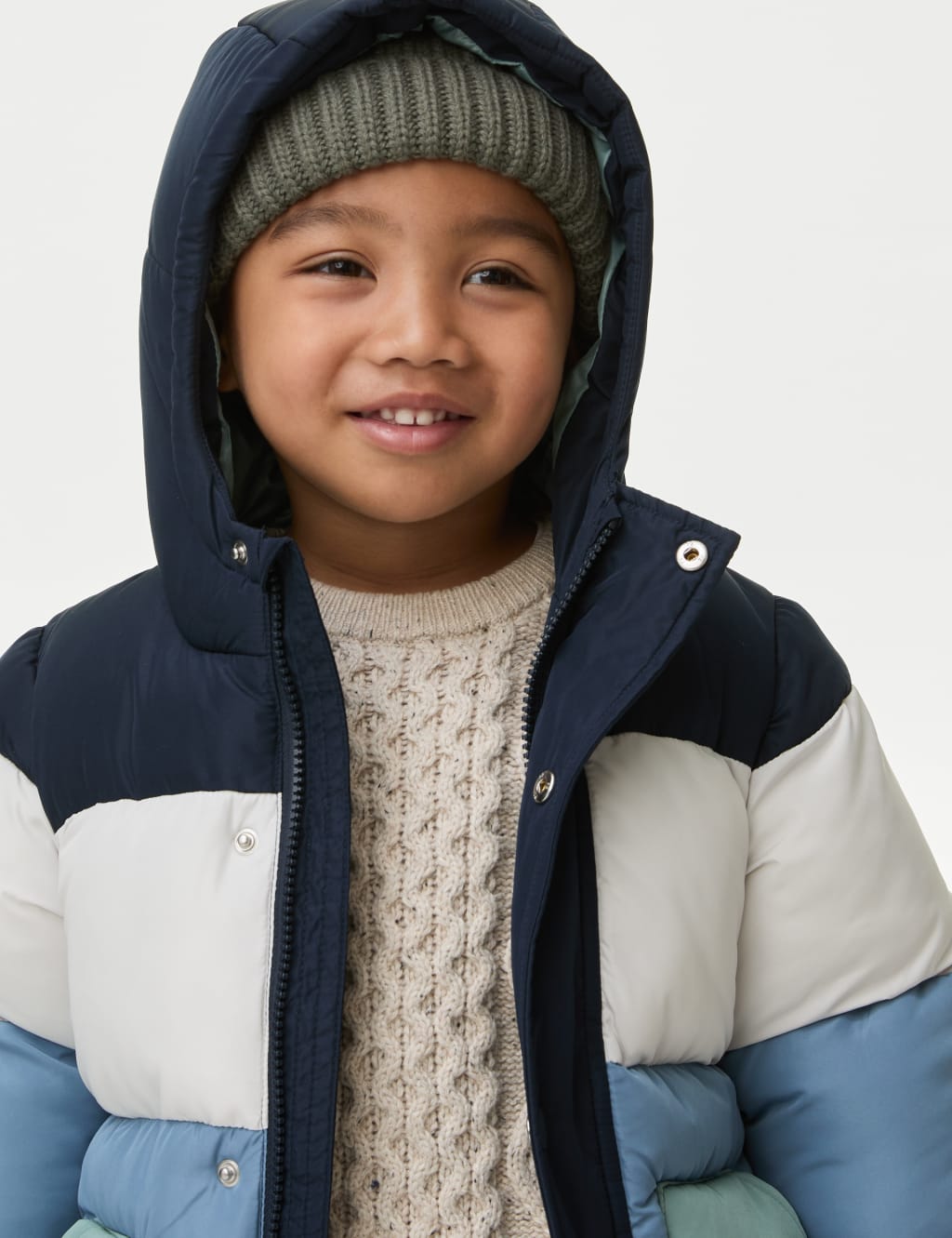 Block padded jacket clearance