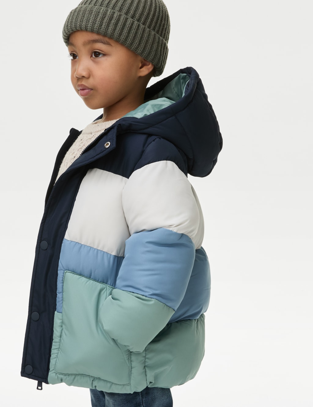 Colour block coatigan discount