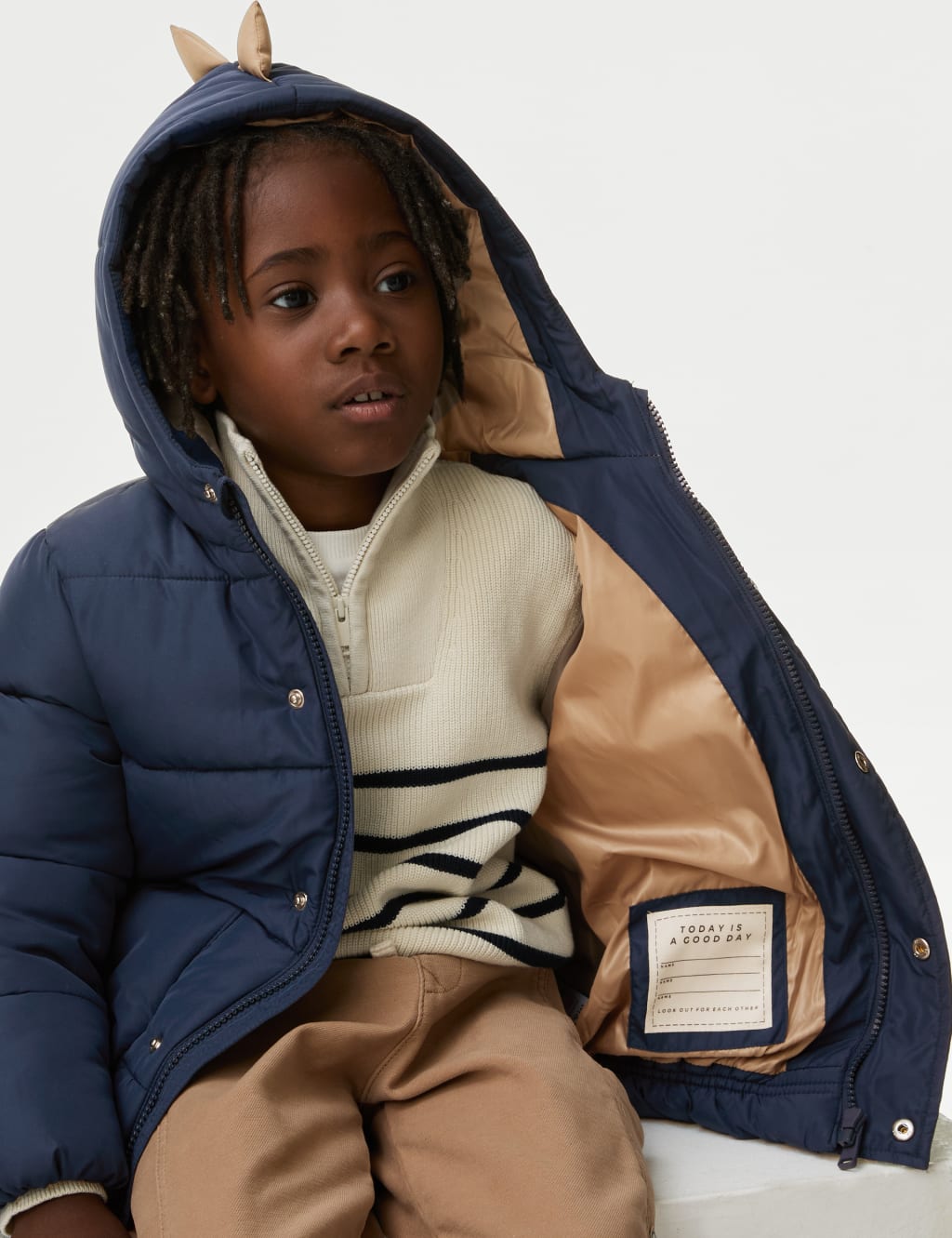 Dinosaur padded coat store