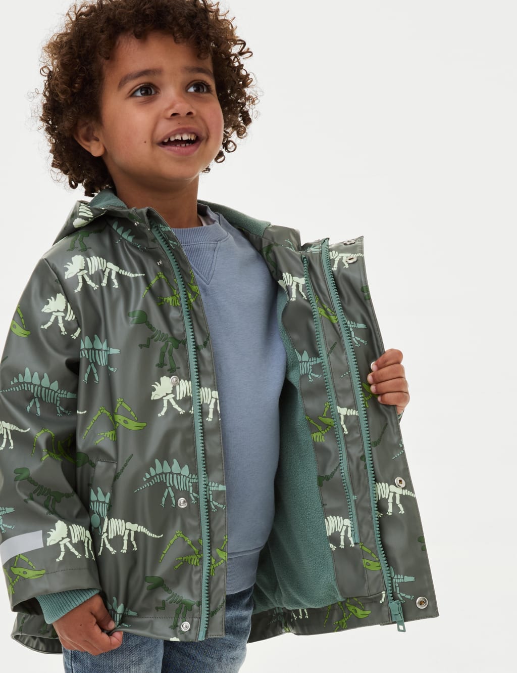 3 in 1 Dinosaur Hooded Fisherman Coat 2 8 Yrs