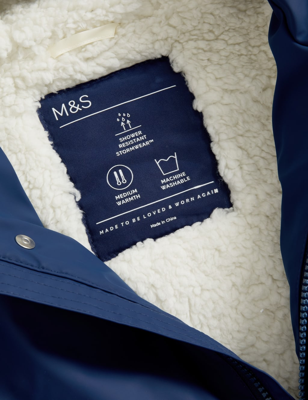 M and s navy coat sales