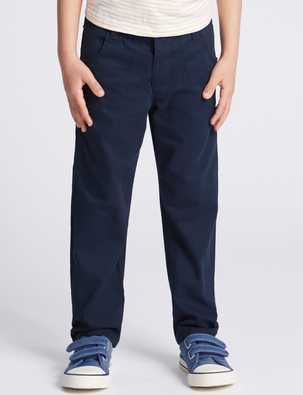 2 Pack Pure Cotton Adjustable Waist Chinos (1-7 Years) 3 of 6