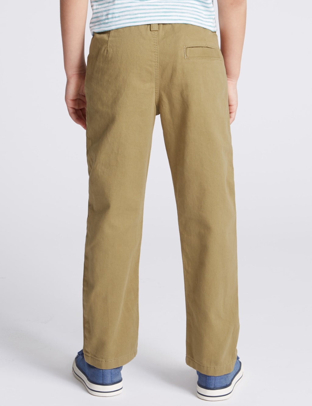 2 Pack Pure Cotton Adjustable Waist Chinos (1-7 Years) 6 of 6