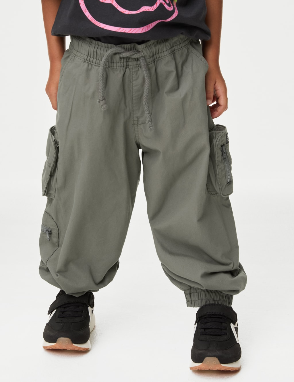 Pure Cotton Jersey Lined Parachute Trousers (2-8 Yrs) 4 of 5