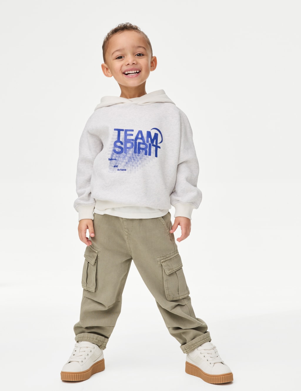 Pure Cotton Wide Leg Cargo Trousers (2-16 Yrs) 3 of 5