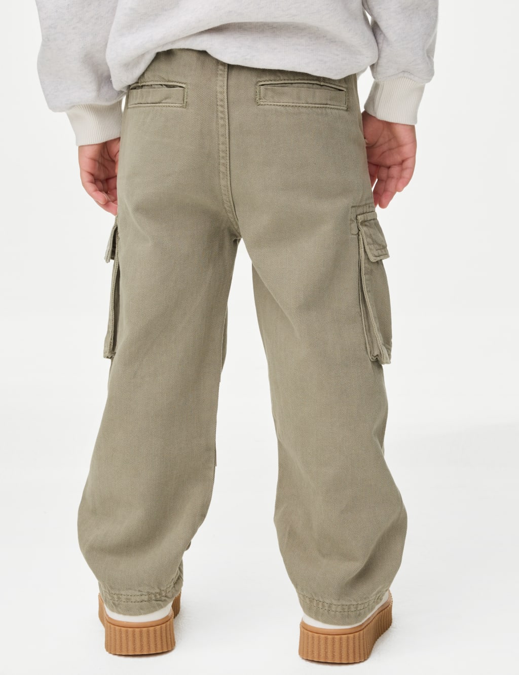 Pure Cotton Wide Leg Cargo Trousers (2-16 Yrs) 5 of 5