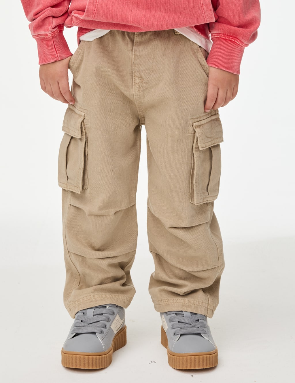 Pure Cotton Wide Leg Cargo Trousers (2-16 Yrs) 4 of 5