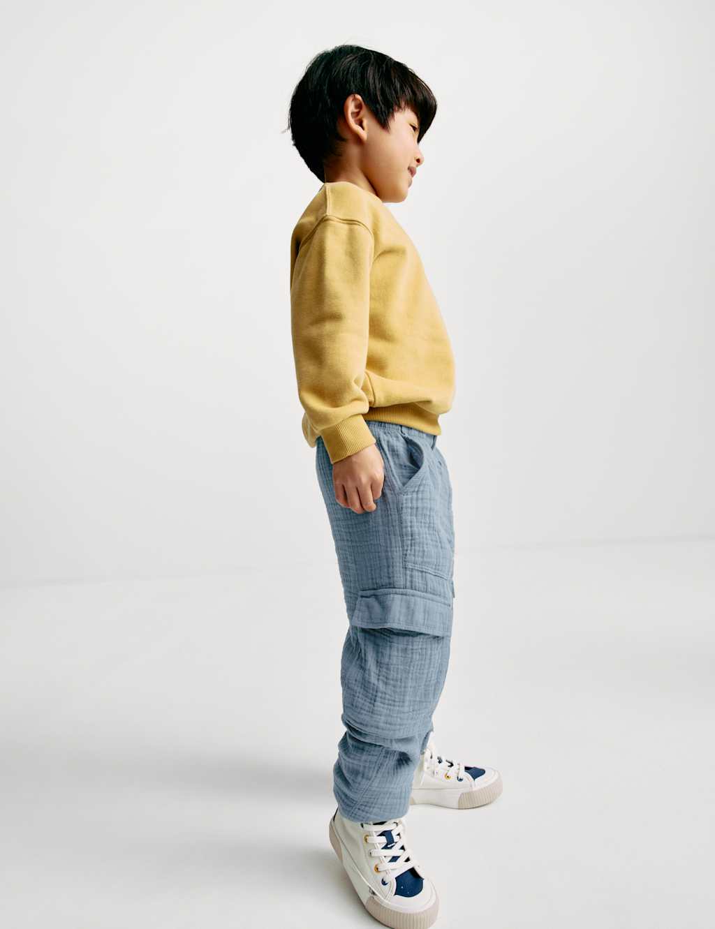 Pure Cotton Double Cloth Cargo Trousers (2-8 Yrs) 6 of 7