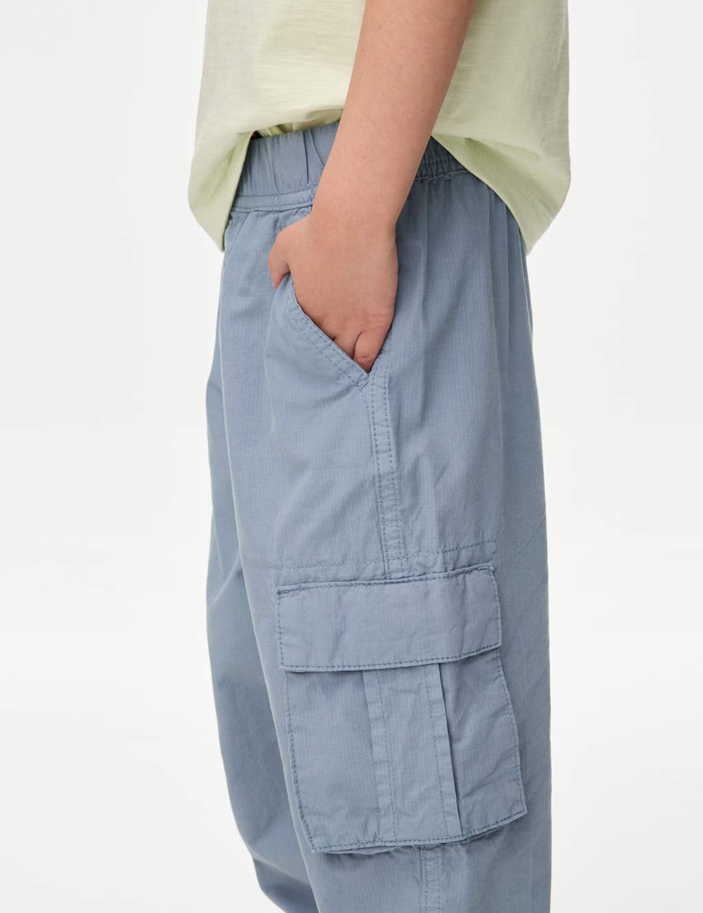 Pure Cotton Ripstop Cargo Trousers (2-8 Yrs) 3 of 5