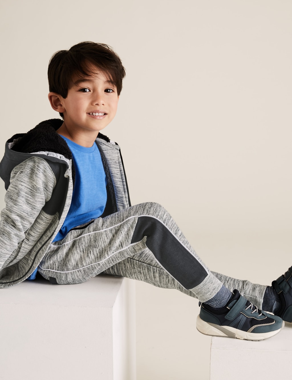 Cotton Side Stripe Joggers (2-7 Yrs) 1 of 5