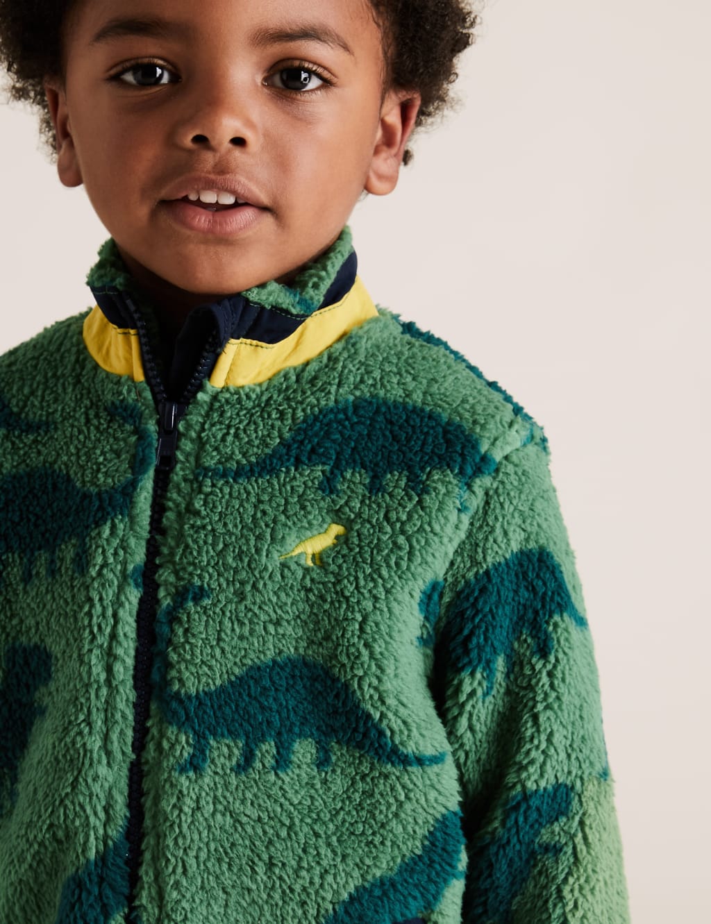 Dinosaur Print Fleece Top 2 7 Yrs M S
