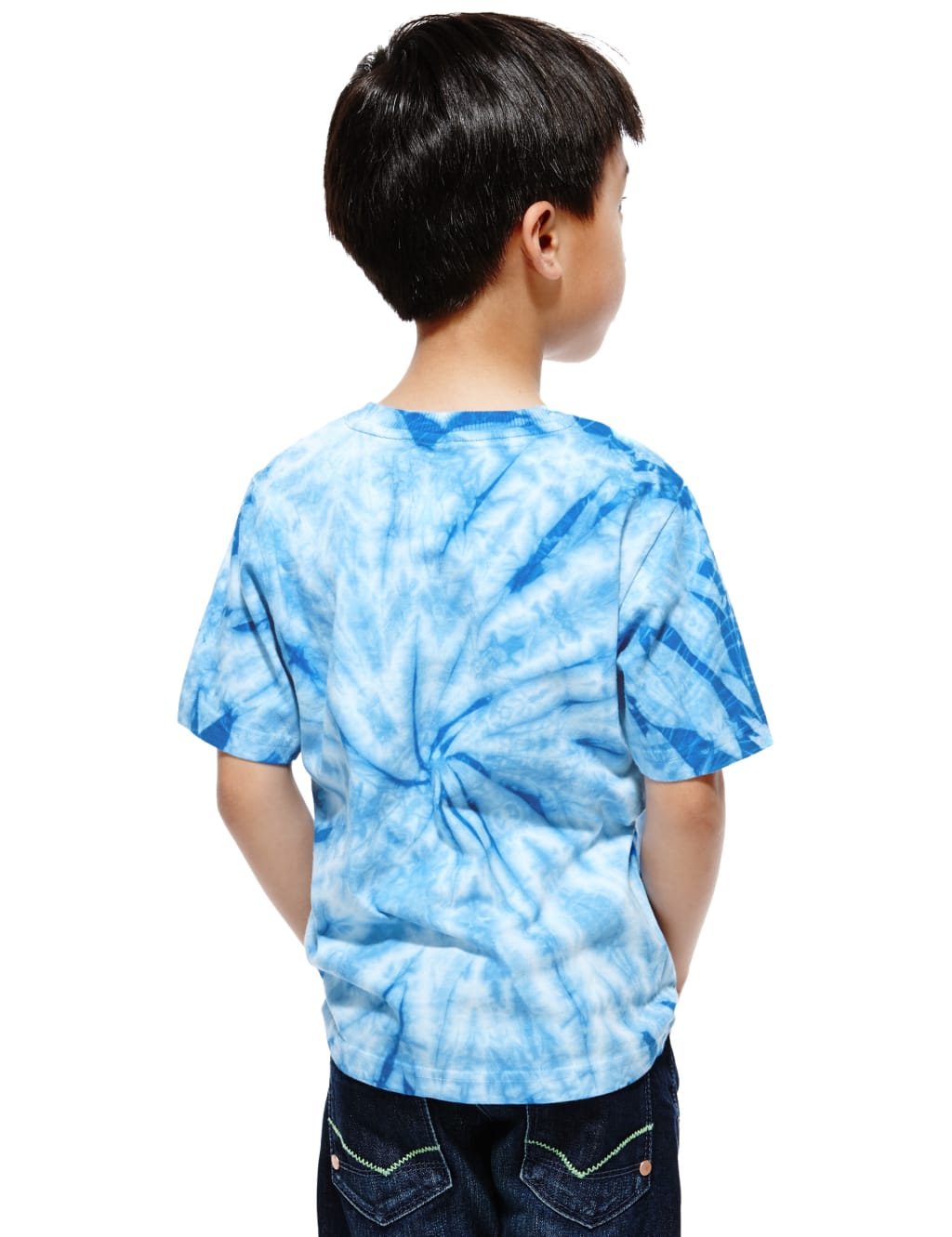 Pure Cotton Tie Dye Shark Print T-Shirt (1-7 Years) 3 of 3
