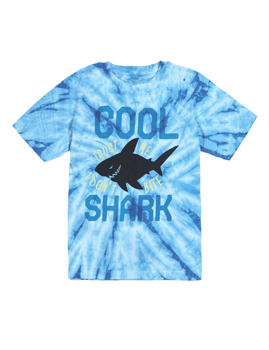 Pure Cotton Tie Dye Shark Print T-Shirt (1-7 Years) 2 of 3