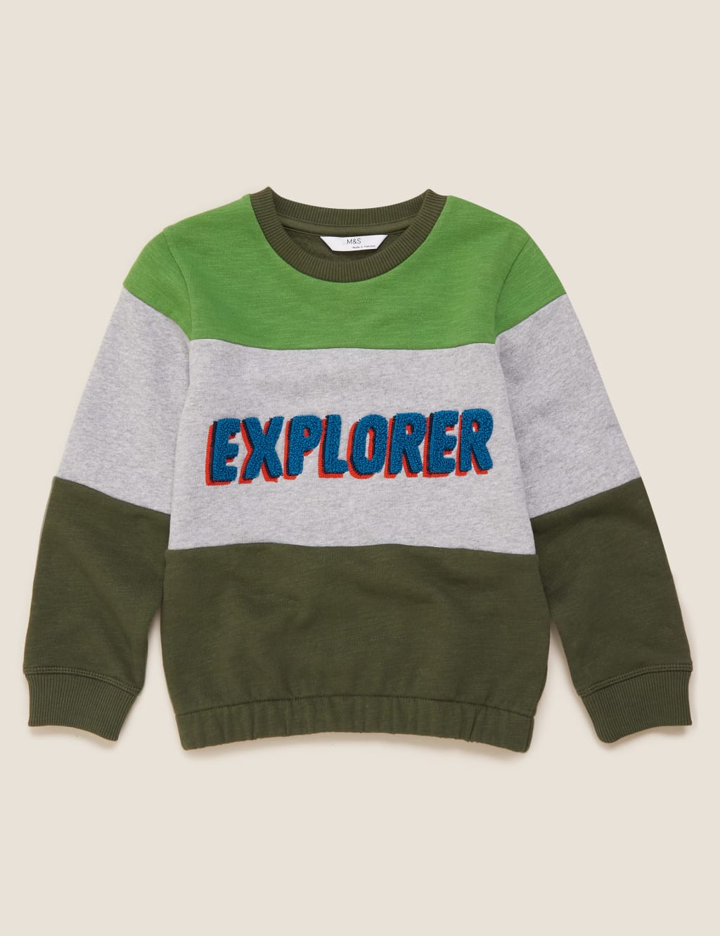 Cotton Explorer Slogan Boucle Sweatshirt (2-7 Yrs) 2 of 5