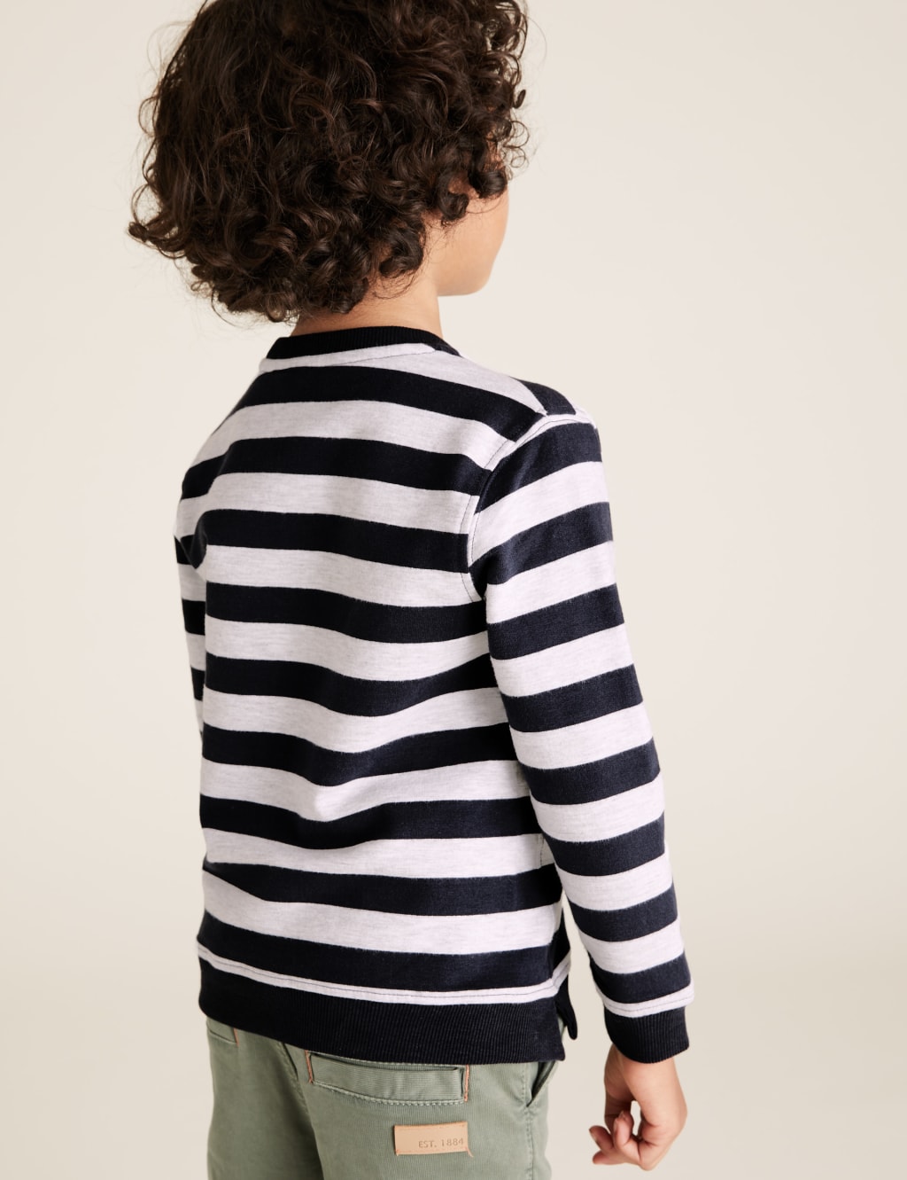 Cotton Stripe Dinosaur Sweatshirt (2-7 Yrs) 4 of 5