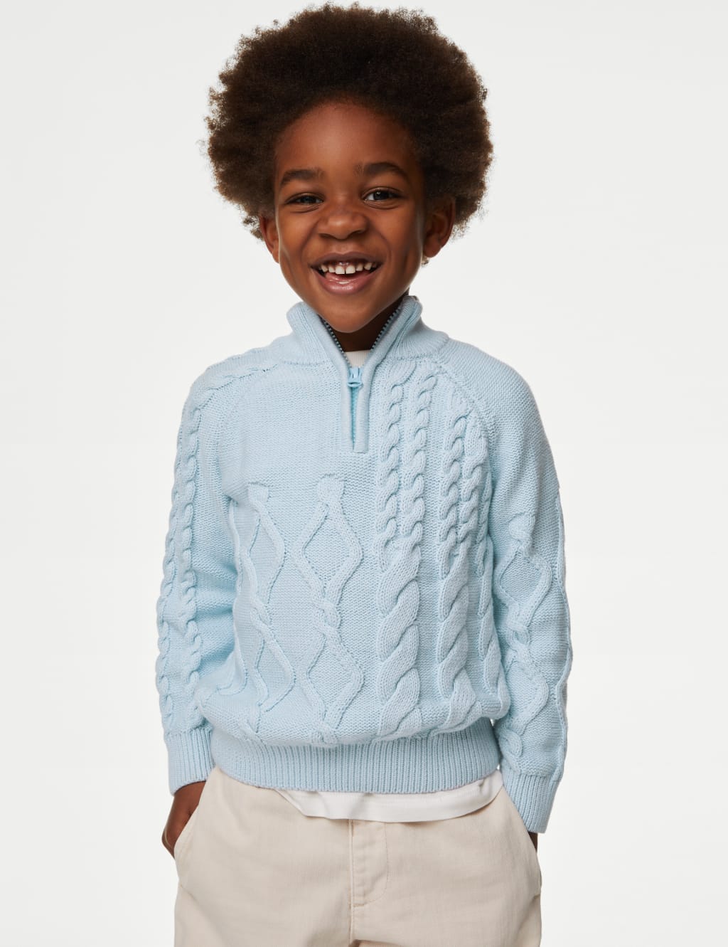Cotton half zip jumper deals